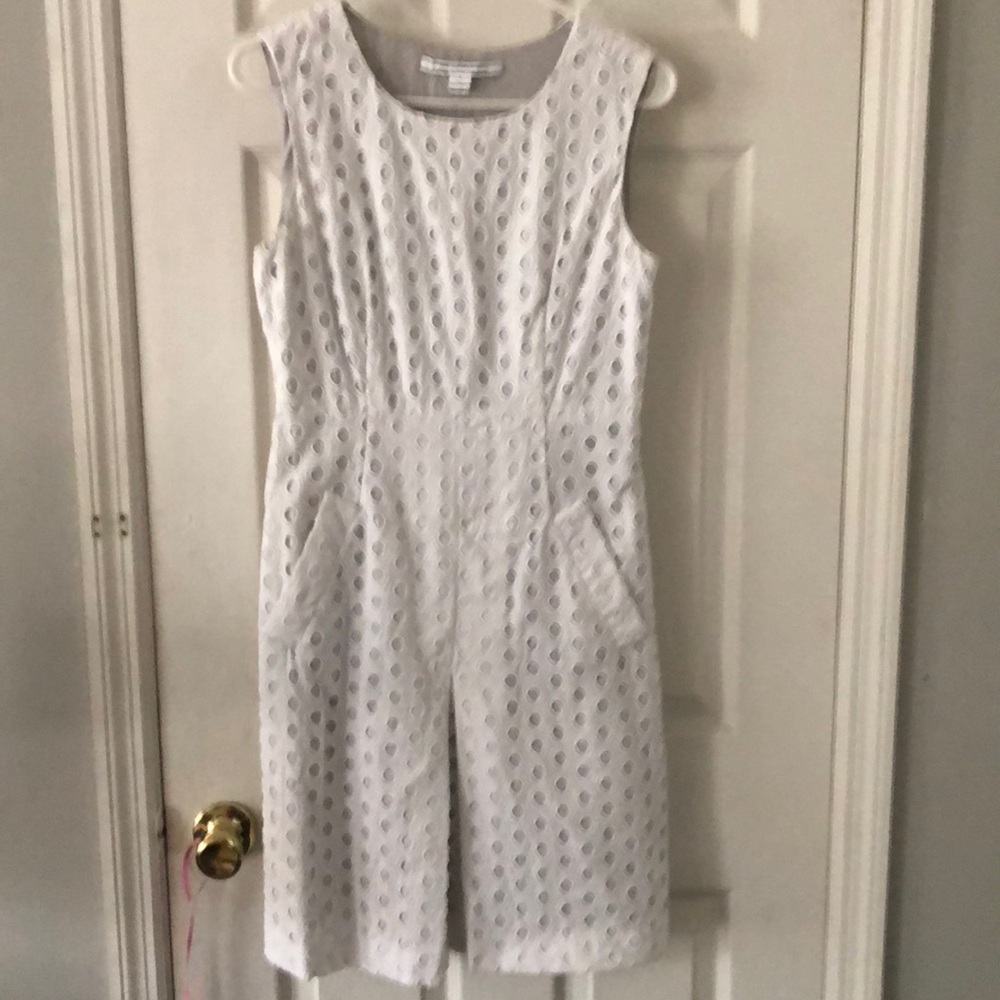 Diane Von Furstenberg white eyelet dress